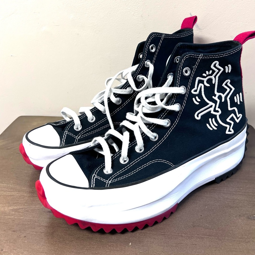 Converse x Keith Haring Run Star Hike Hi Canvas Sz 12 Limited Edition Sneakers